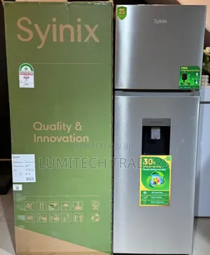 SYINIX Double Door Refrigerator 257 Litres With Water Dispenser