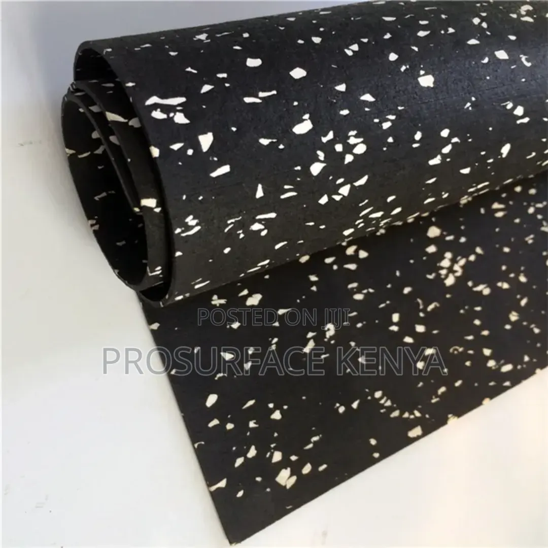 5mm Rubber Fitness Mat | Home Gym, Weight Room Exercise Flooring