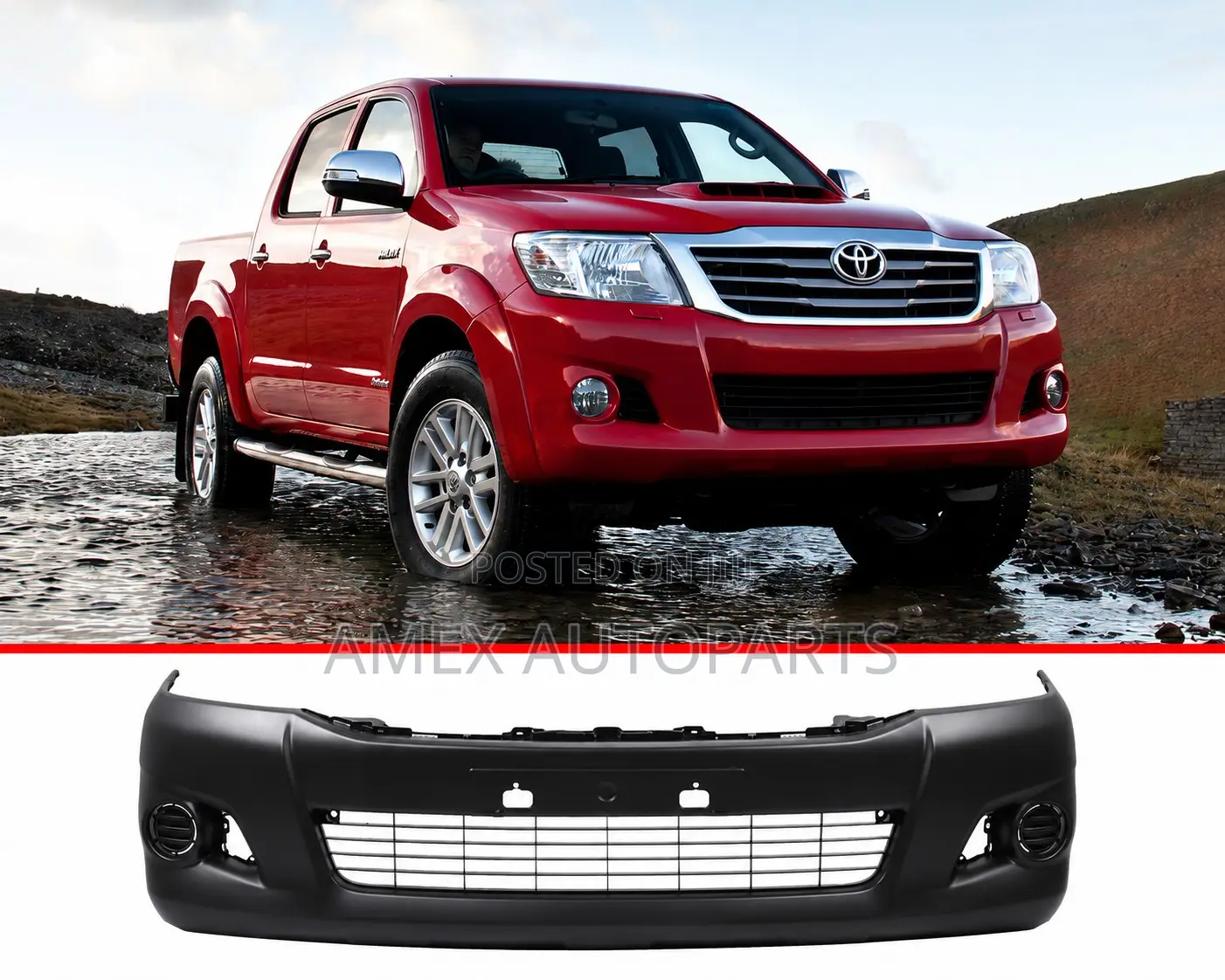 Front Bumper Toyota Hilux Vigo Champ 2012 Onwards 4wd W/Cover