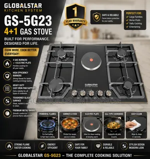 Globalstar GS-5G23 4+1 Gas Hob Cooker – Built-In