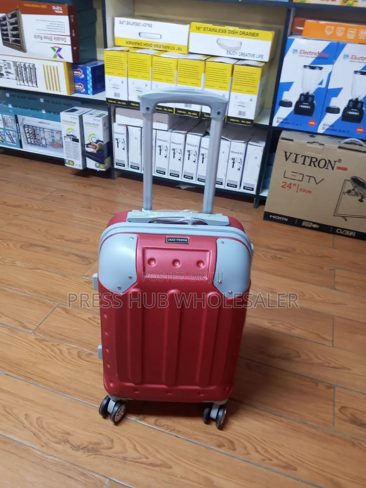 Pink Jazz Power Hard-Shell Travel Suitcase