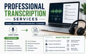 Professional Audio Video Transcription