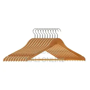 10pcs Wooden Clothes Hangers Natural Wood Shirt Closet Hanger Wardrobe