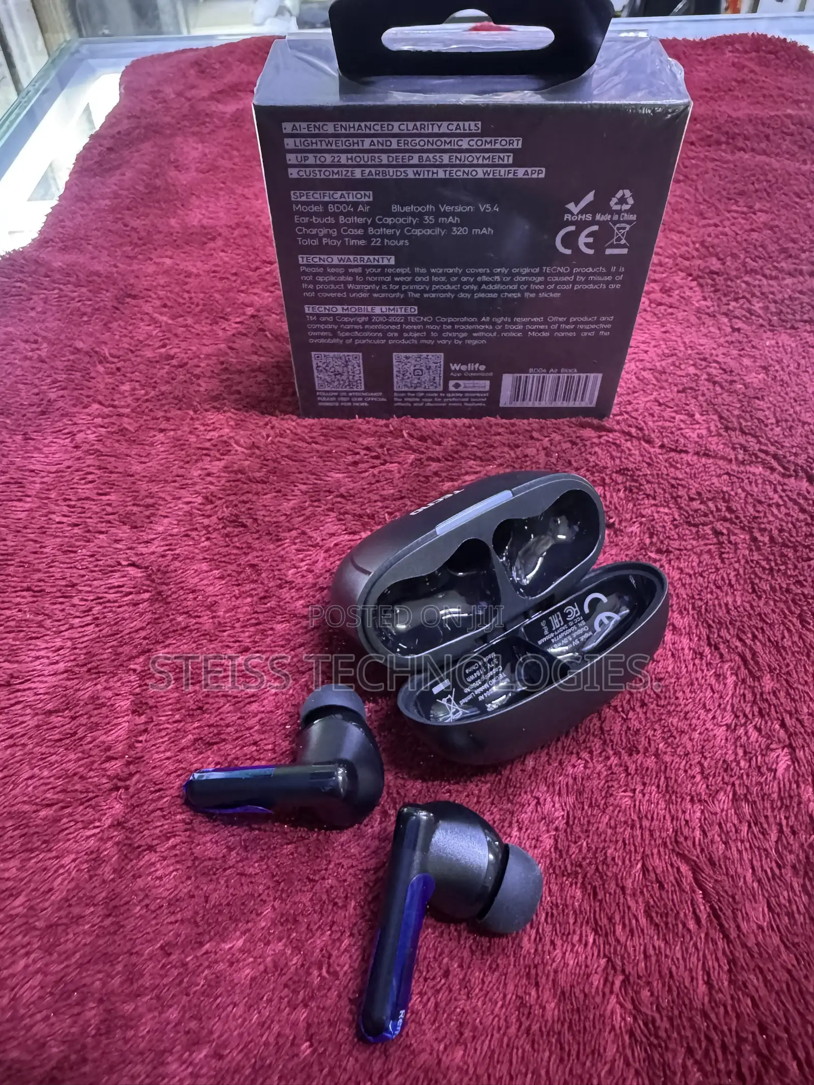 Tecno Wireless Buds 4 Air Earbuds