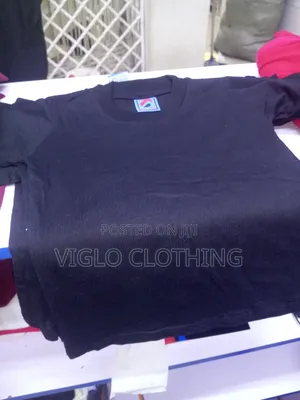 Wholesale Black Plain Kids Roundnecks