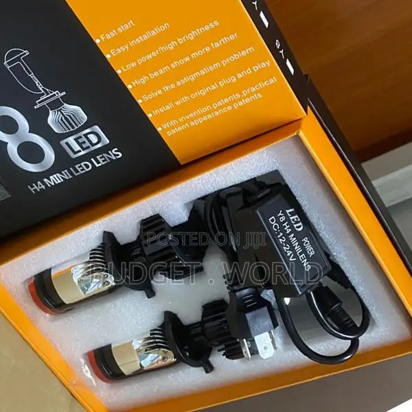 Y8 H4 LED Headlight Bulbs – Ultra-Bright Mini Projector
