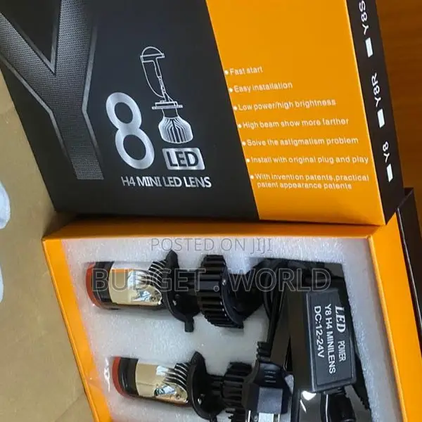 Y8 H4 LED Headlight Bulbs – Ultra-Bright Mini Projector