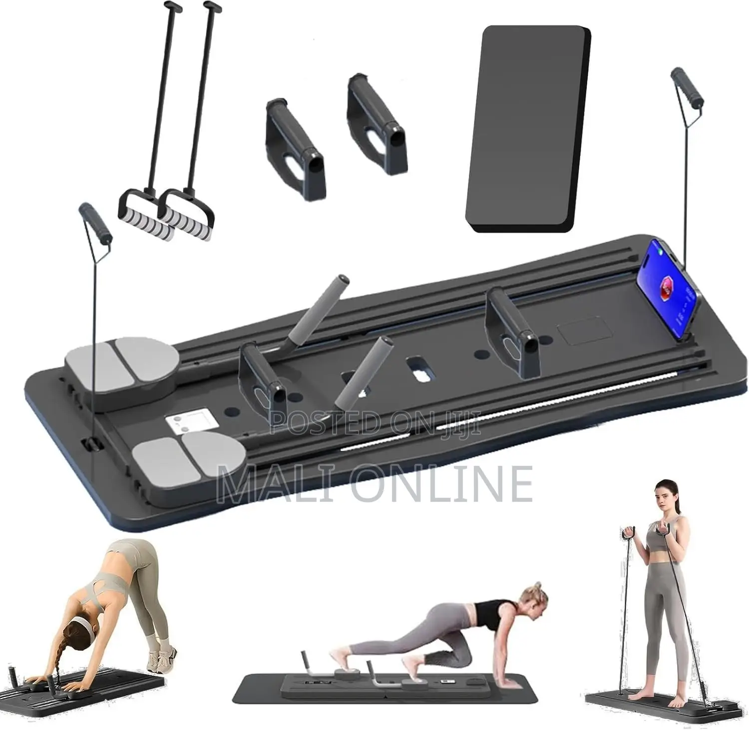 Foldable Pilates Reformer Board Home Gym Workout Machine Ab Trainer
