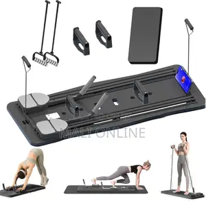 Foldable Pilates Reformer Board Home Gym Workout Machine Ab Trainer