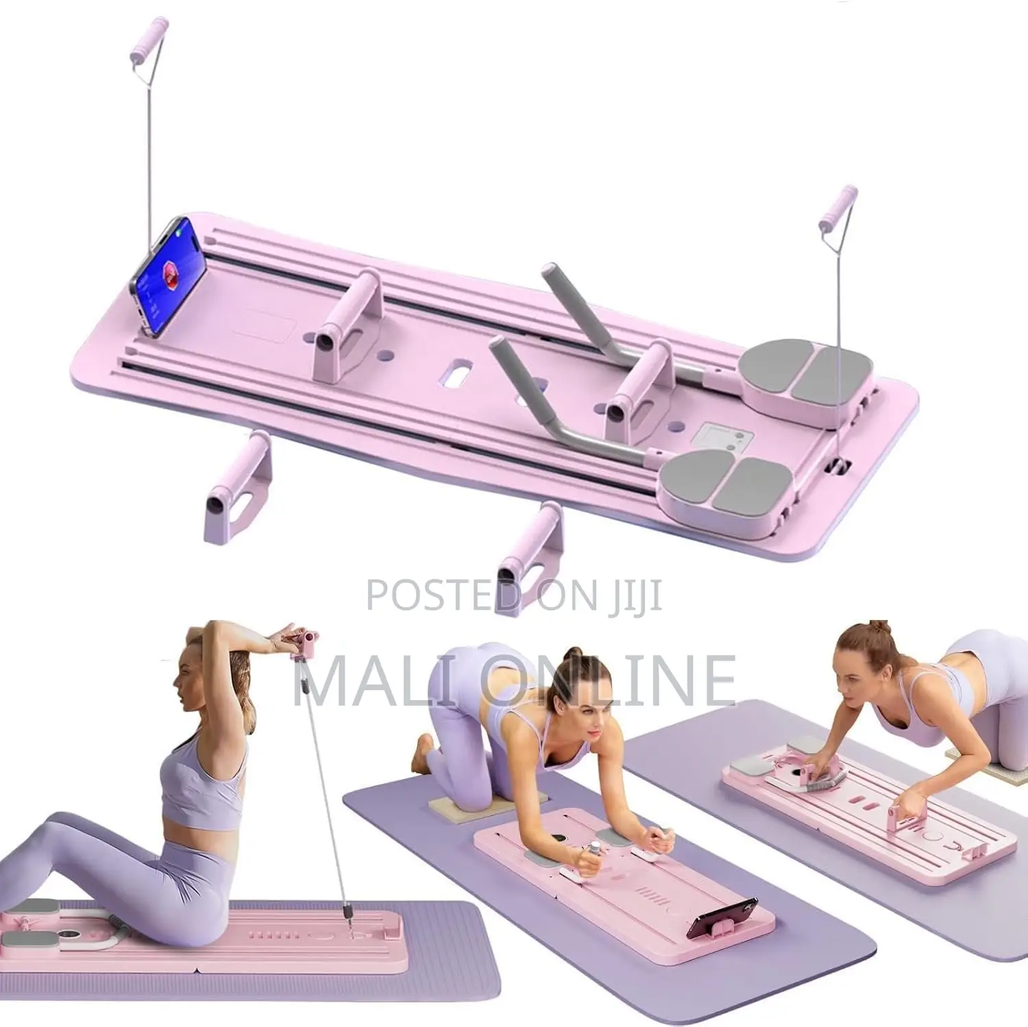 Foldable Pilates Reformer Board Home Gym Workout Machine Ab Trainer