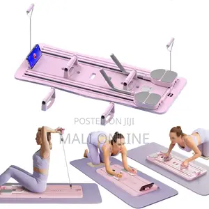 Foldable Pilates Reformer Board Home Gym Workout Machine Ab Trainer
