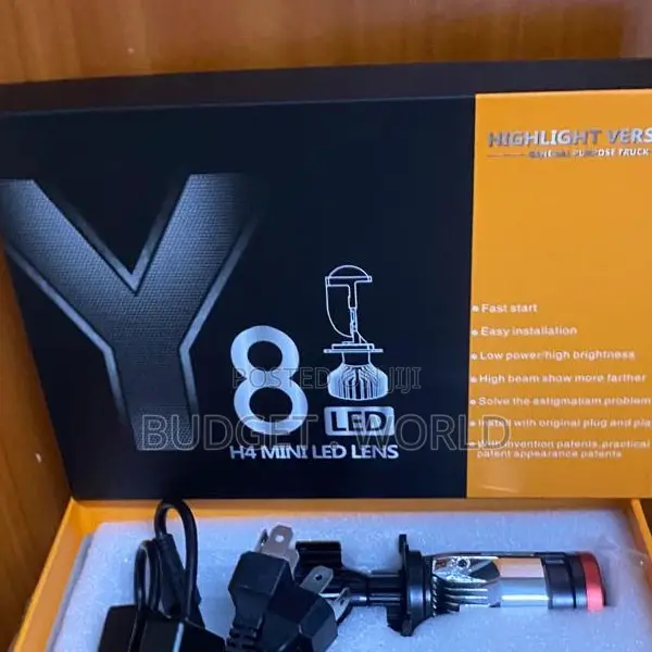 . Y8 H4 LED Headlight Bulbs – Ultra-Bright Mini Projector Lens