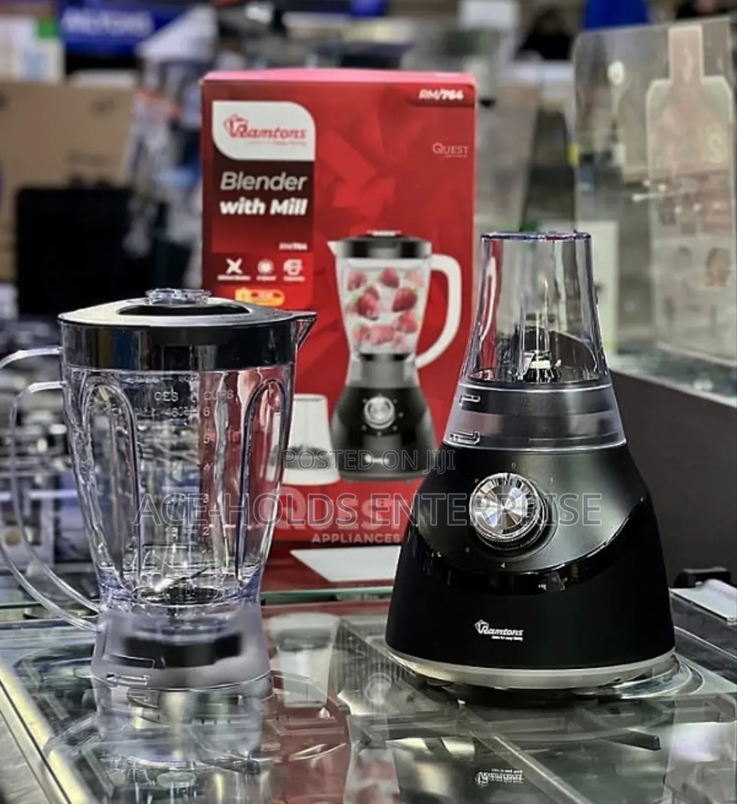Ramtons RM/764 2-in-1 Blender With Grinder – 600W