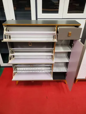 Multitier Shoe and Utility Cabinet