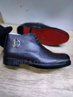 Roberto Cavali Leather Chukka Boots (Red Bottoms) Lace Laceless
