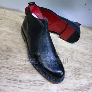 Roberto Cavali Leather Chukka Bootsi (Red Bottoms) Lace Laceless