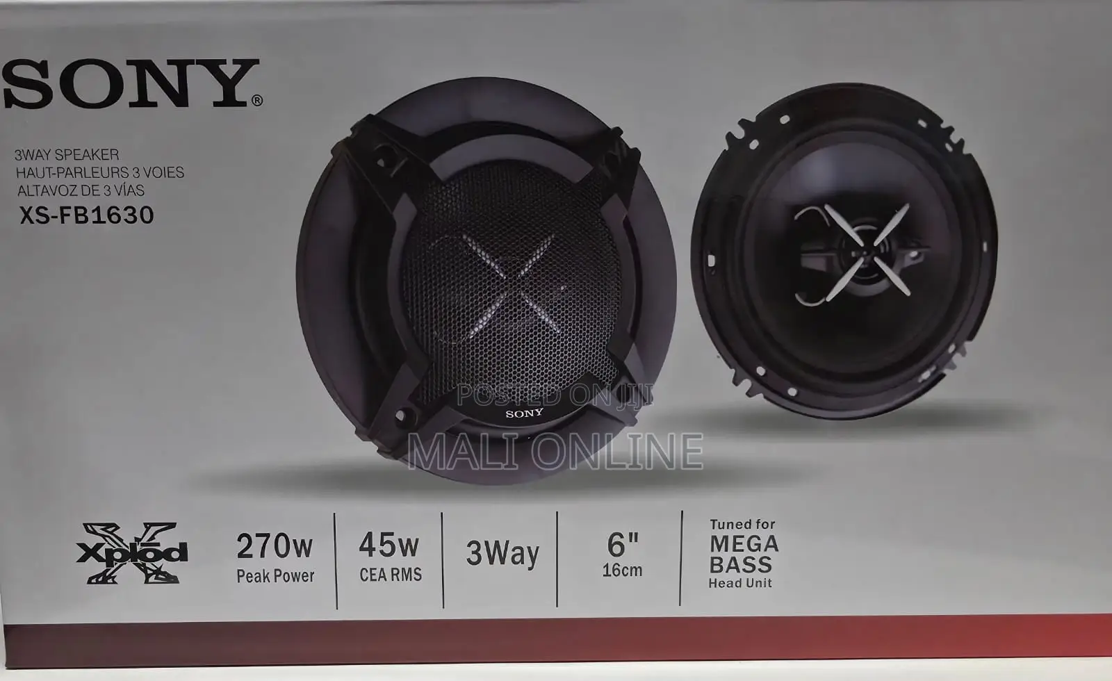 6 Inch 3-Way Coaxial Car Speakers 270W Mega Bass Audio Door Speakers