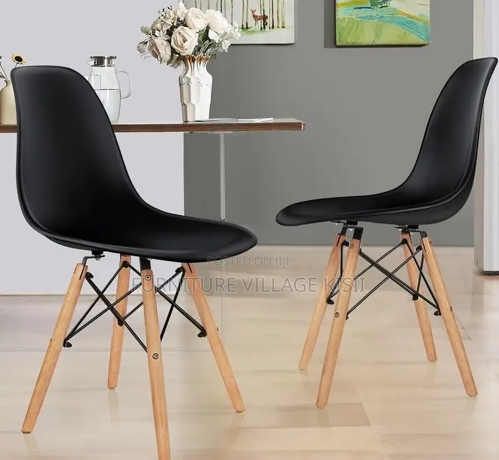 Home Furniture; Black Eames Dining Chair