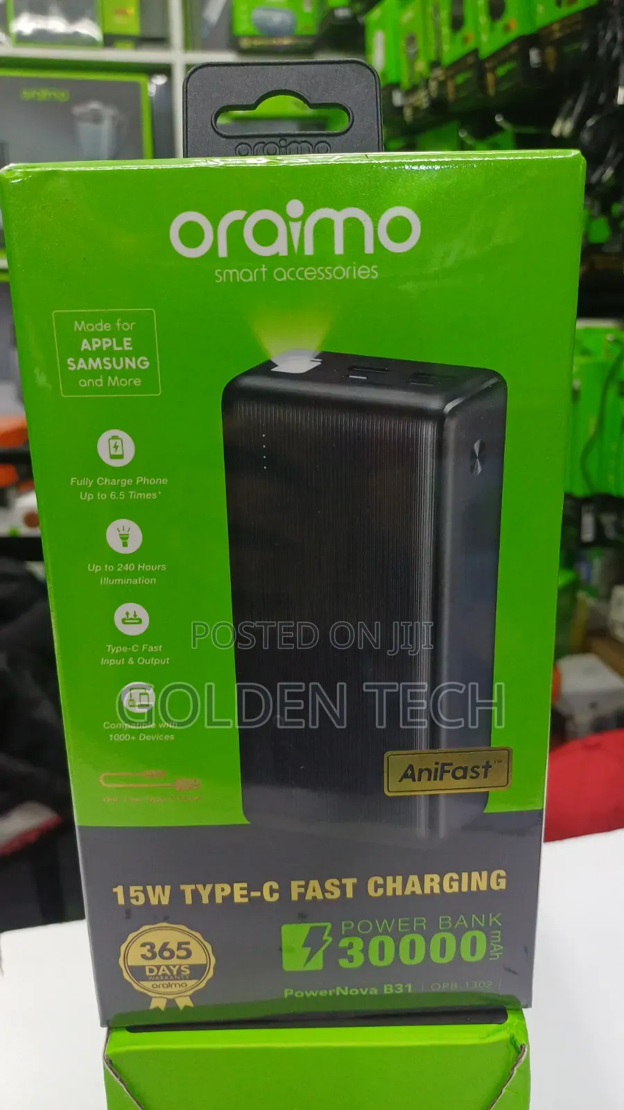 Oraimo 30000mah 15w Fast Charging Powerbank
