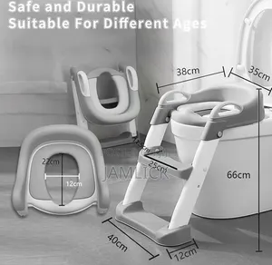 Baby Auxiliary Toilet Training Seat With Folding Ladder - Pm