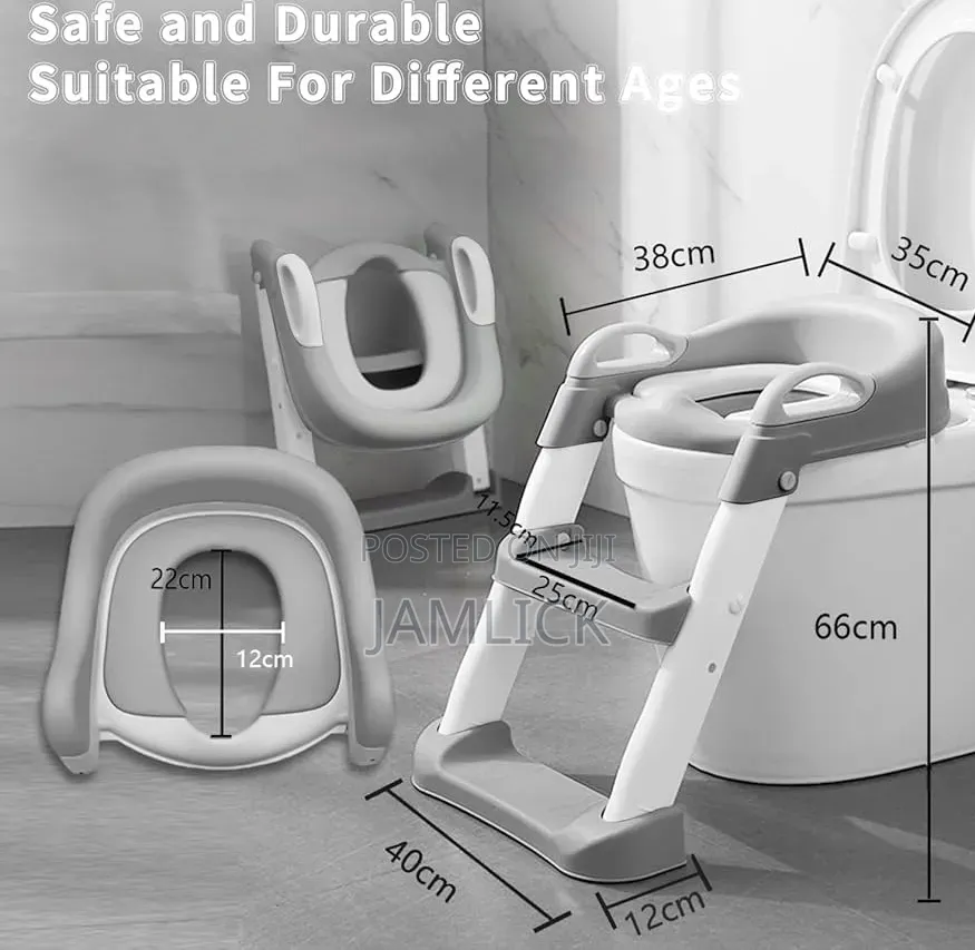 Baby Auxiliary Toilet Training Seat With Folding Ladder - Pm