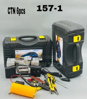 Portable Car Air Compressor and Emergency Tire Repair Kit**