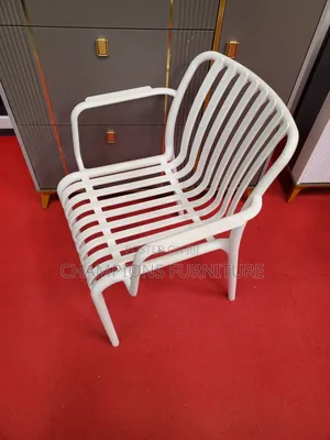 White Slatted Outdoor Chair