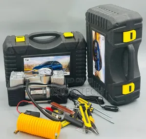 Portable Car Air Compressor and Emergency Tire Repair Kit**