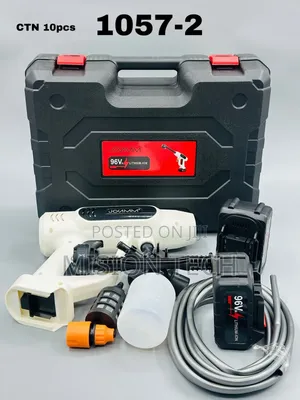 Portable Cordless High-Pressure Car Wash Spray Gun Set** 