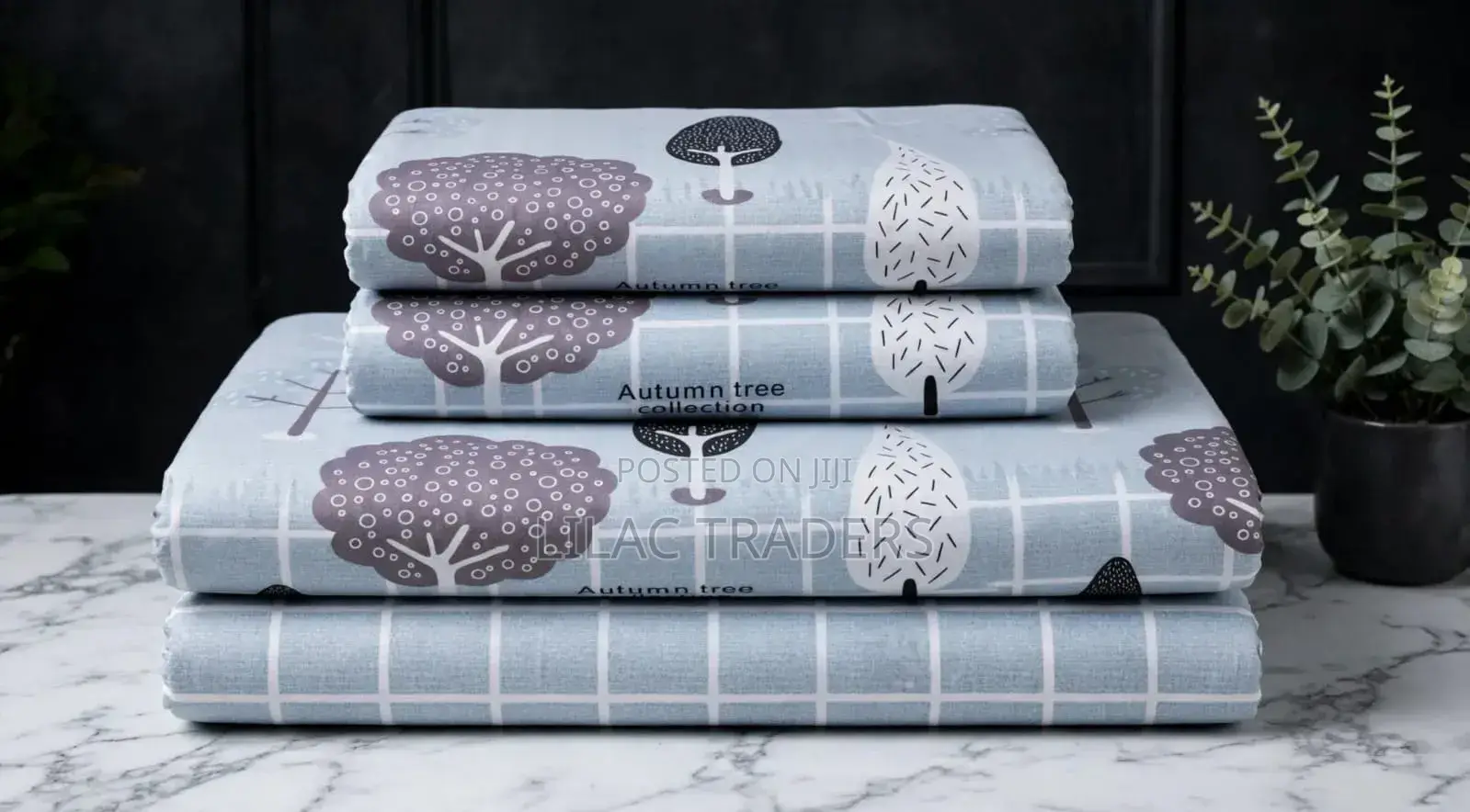 Premium 5×6 Bedsheets With Pillowcases – 4PC Set BRWN