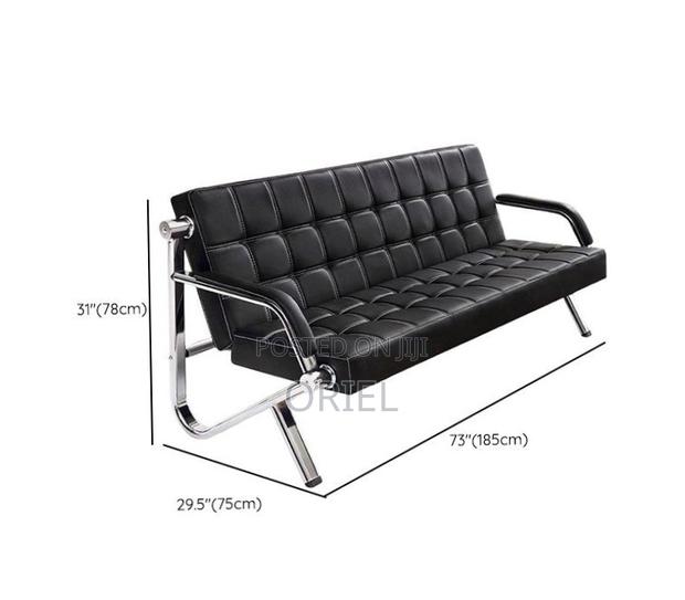 Office Sofa : Modern Office Black Sofa - thumbnail 3