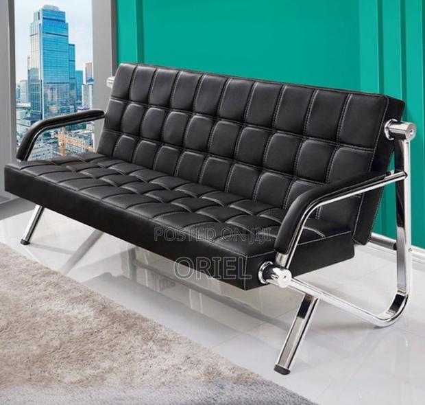 Office Sofa : Modern Office Black Sofa - thumbnail 9