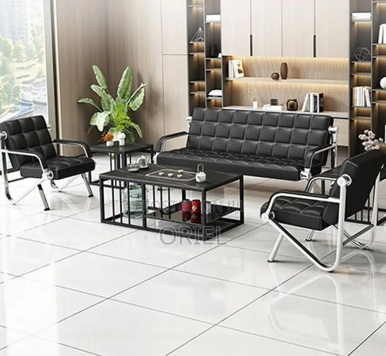 Office Sofa : Modern Office Black Sofa