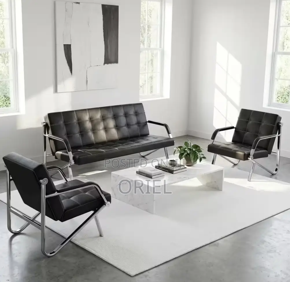 Office Sofa : Modern Office Black Sofa