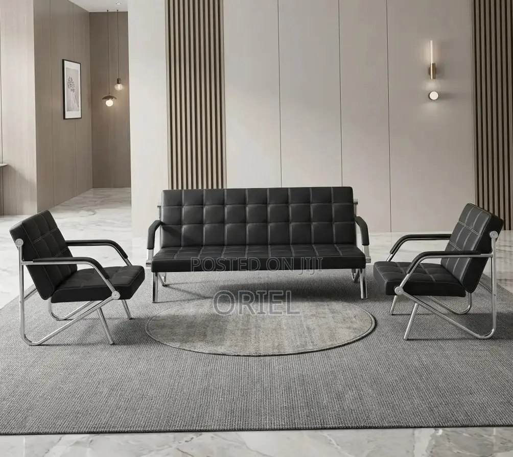 Office Sofa : Modern Office Black Sofa