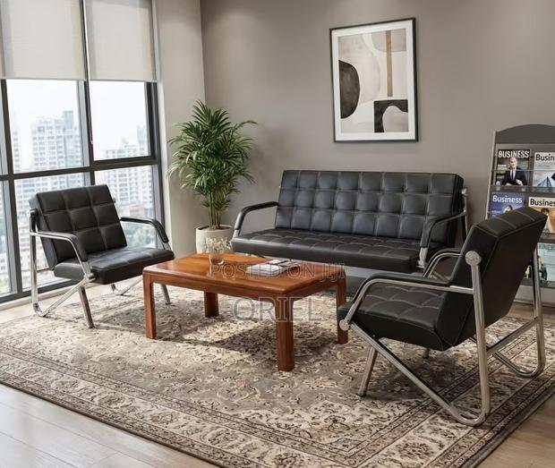 Office Sofa : Modern Office Black Sofa - thumbnail 13
