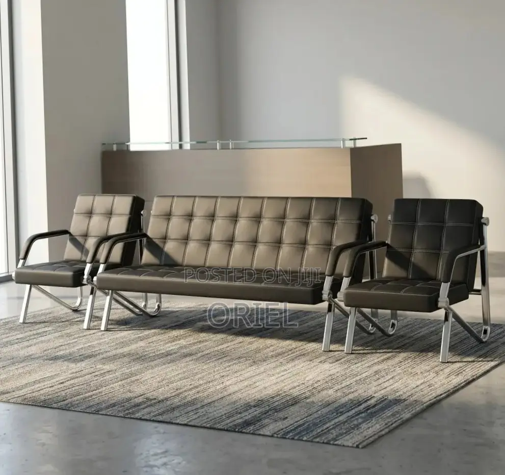 Office Sofa : Modern Office Black Sofa