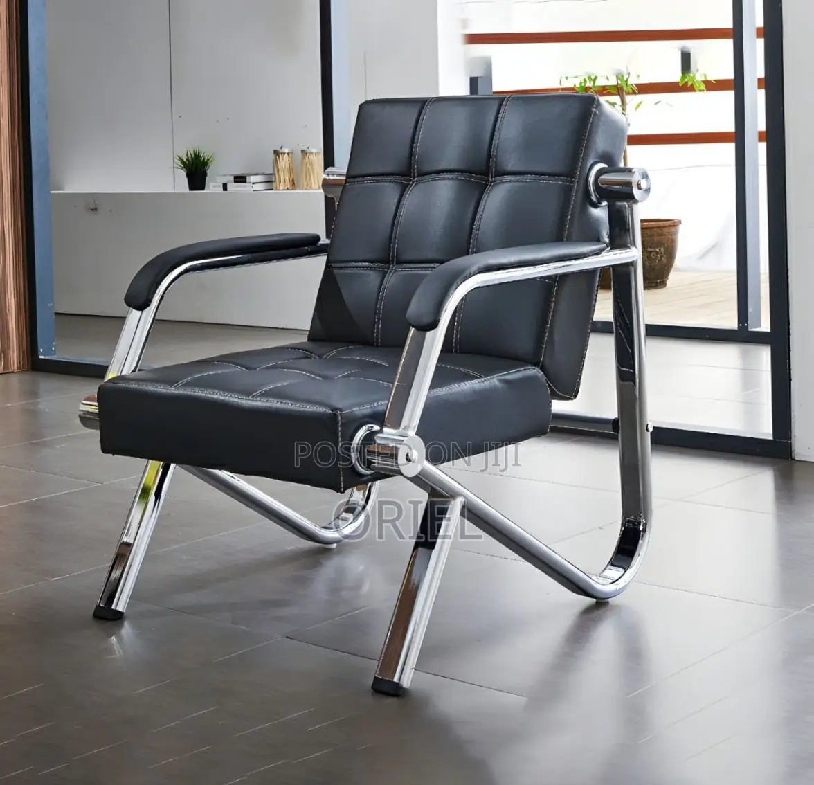 Office Sofa : Modern Office Black Sofa