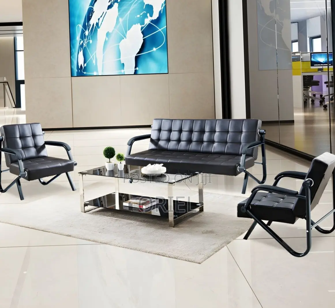 Office Sofa : Modern Office Black Sofa