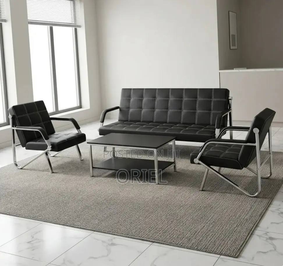 Office Sofa : Modern Office Black Sofa