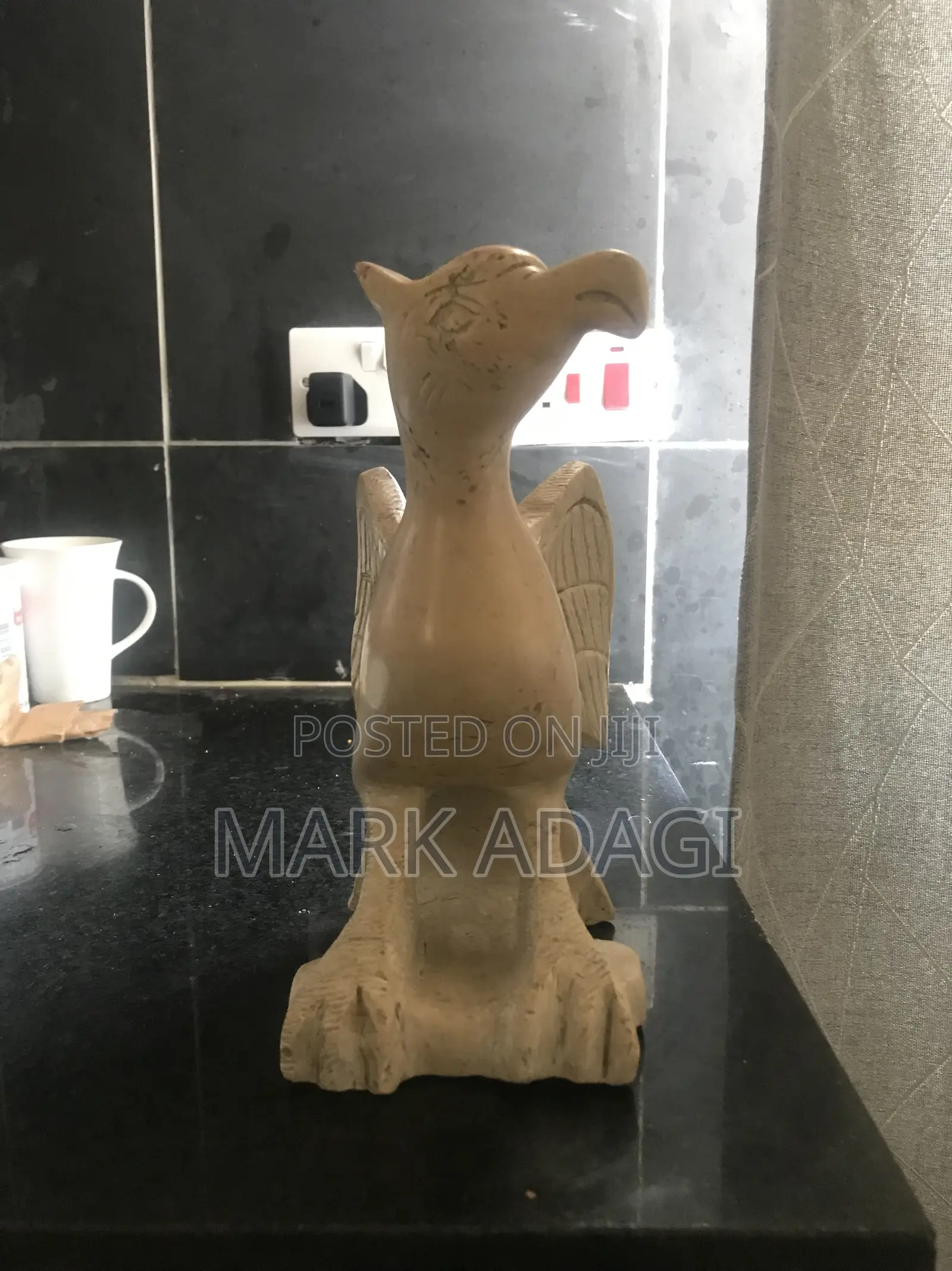 Marbled Eagle Sculpture