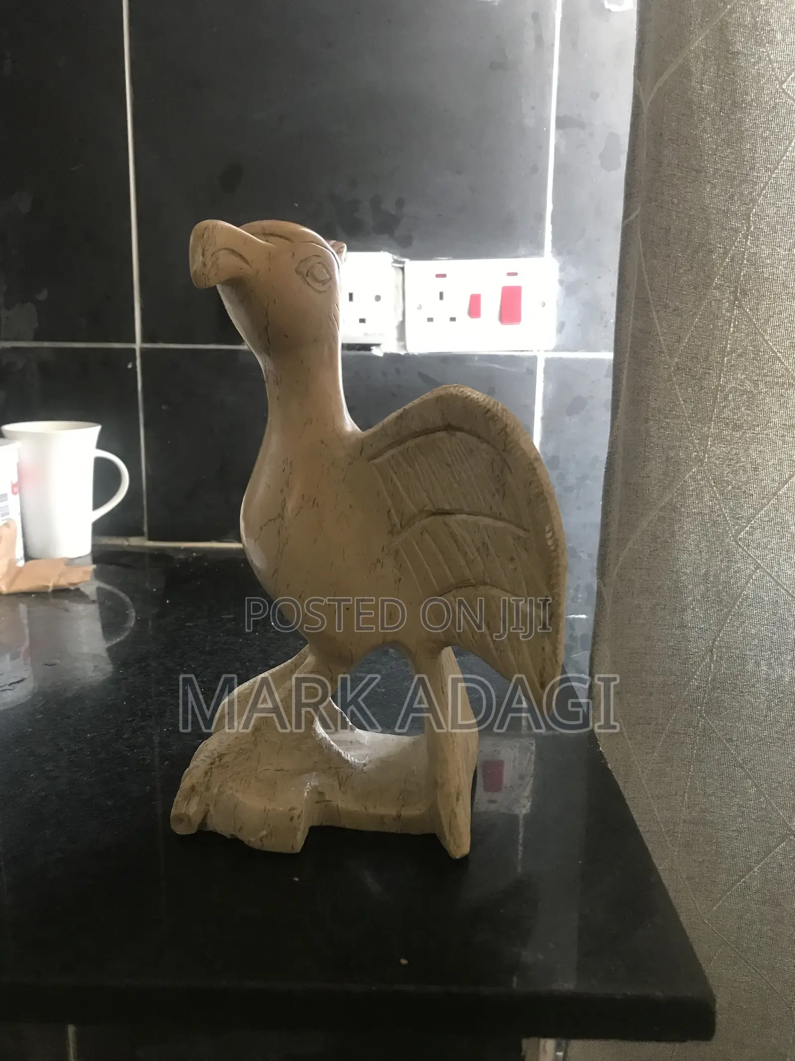 Marbled Eagle Sculpture