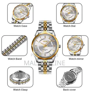 Stainless Steel Men’s Quartz Wristwatch Date Day Display SKMEI 9268