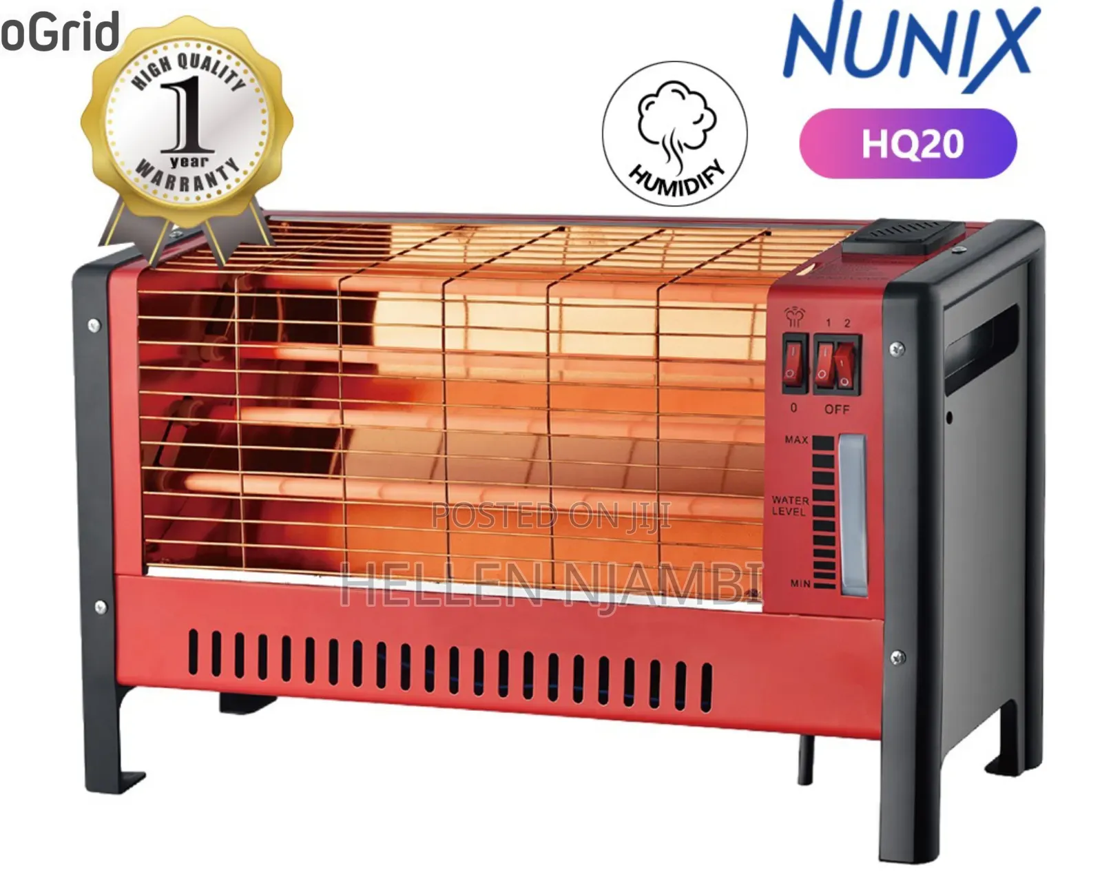 3 Sided Quartz Room Heater With Humidifier