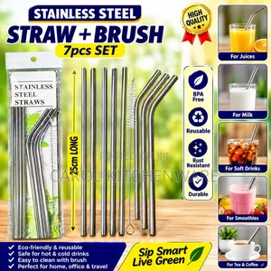 Stainless Steel Straw and Brush
