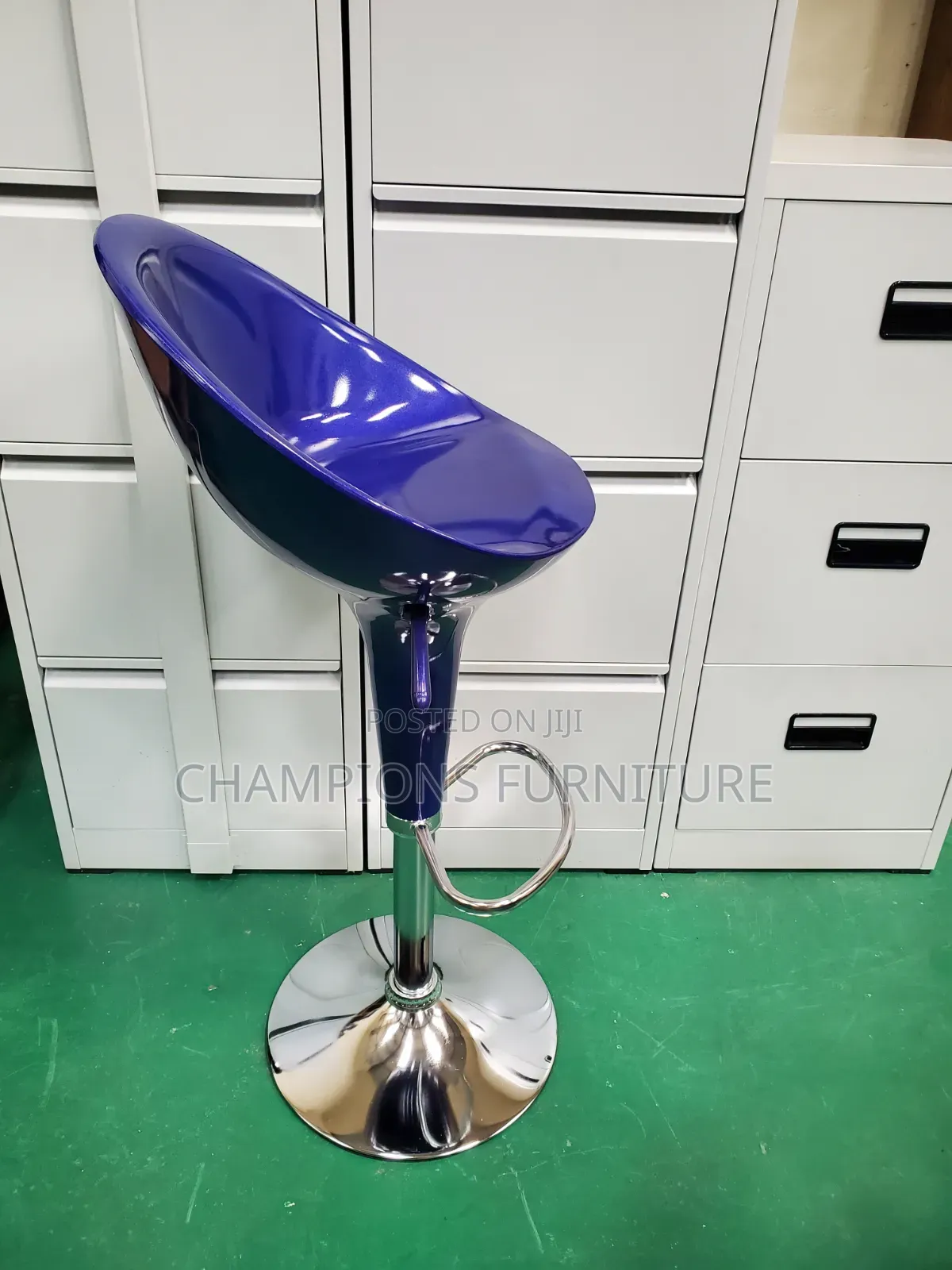 Blue Orbit Adjustable Gloss Barstool
