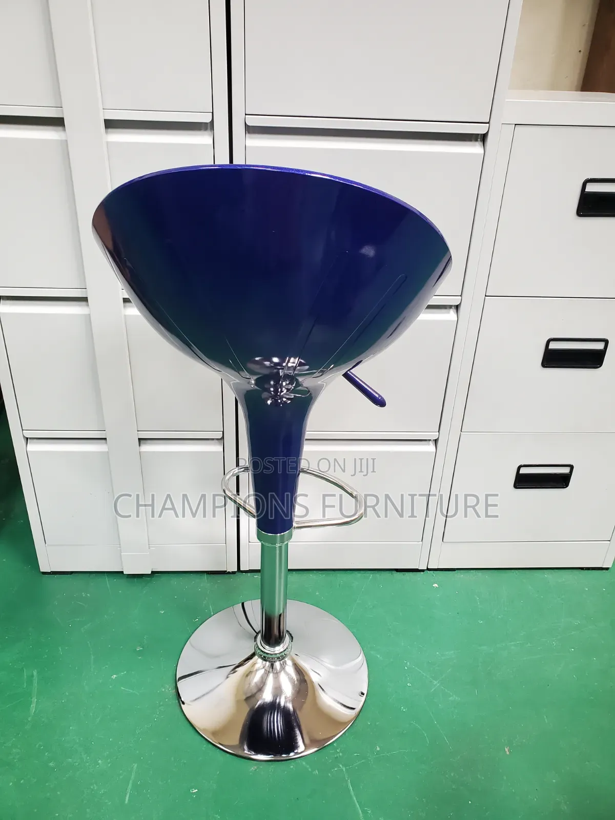 Blue Orbit Adjustable Gloss Barstool