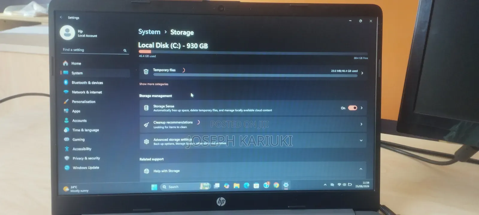 Laptop HP 250 G8 4GB Intel Celeron HDD 1T