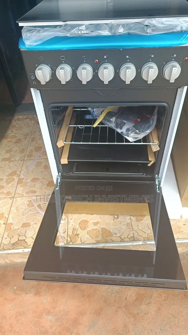 New Black Haier 3+1 Standing Cooker With Electric Oven Size 55*60