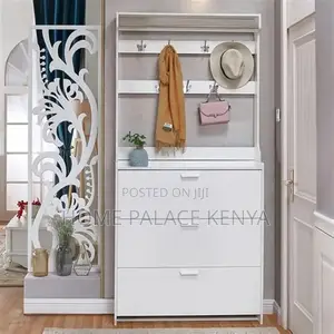 Shoe Rack; Modern Wooden Three Drawer Shoe Rack for Home Storage